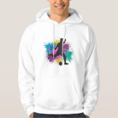 Fußball-Graustufen Hoodie (Vorderseite)