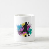 Fußball-Graustufen Kaffeetasse (Mittel)