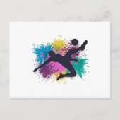 Fußball-Graustufen Postkarte (Vorderseite)