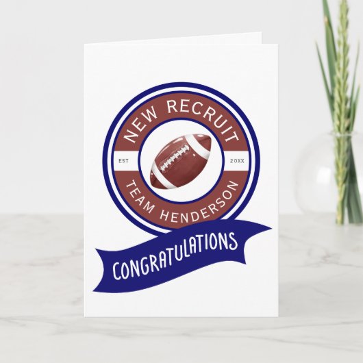 Fußball Gridiron Glückwunsch Baby Gruß Karte (Vorderseite)