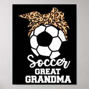 Fußball Großartig Oma Lustiger Fußballspieler Leop Poster