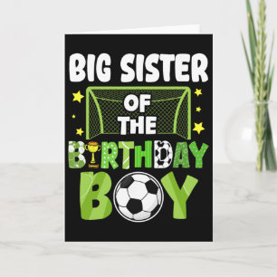 Fußball große Schwester Geburtstag Jungen Party Fu Karte
