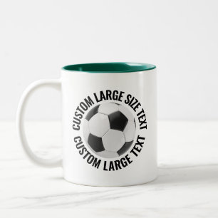 Fußball & Großer Text HUNTER GRÜN 11oz Custom Zweifarbige Tasse