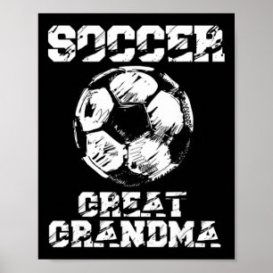 Fußball Großmutter Lustiger Fußballspieler Oma Poster