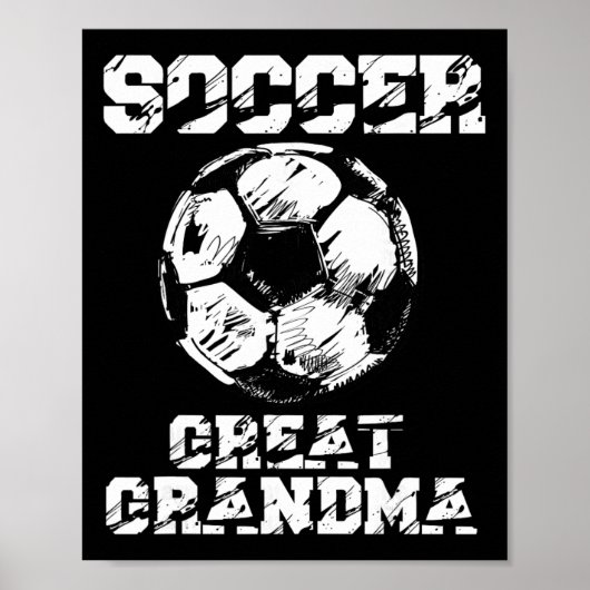 Fußball Großmutter Lustiger Fußballspieler Oma Poster (Vorne)
