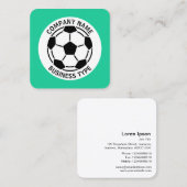 Fußball - Grün #19CD99 Quadratische Visitenkarte (Vorne/Hinten)