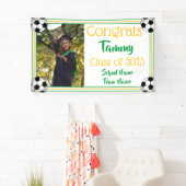 Fußball Grün & Gold Ein Foto Abschluss Banner (Insitu)