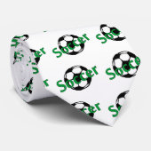 Fußball (Grün) Krawatte (Gerollt)