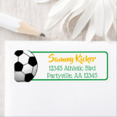 Fußball-Grün- und Goldadresse (Insitu)