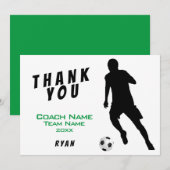 Fußball Grün Vielen Dank Coach Card Dankeskarte (Vorne/Hinten)