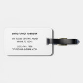 Fußball grüne Monogramm und Name Gepäckanhänger (Rückseite horizontal)