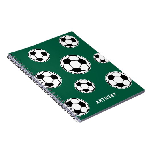 Fußball Grüne Personalisierte Kinder zurück zur Sc Notizblock (Rechte Seite)
