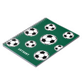 Fußball Grüne Personalisierte Kinder zurück zur Sc Notizblock (Linke Seite)