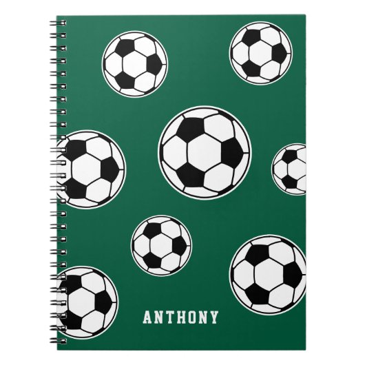Fußball Grüne Personalisierte Kinder zurück zur Sc Notizblock (Vorderseite)