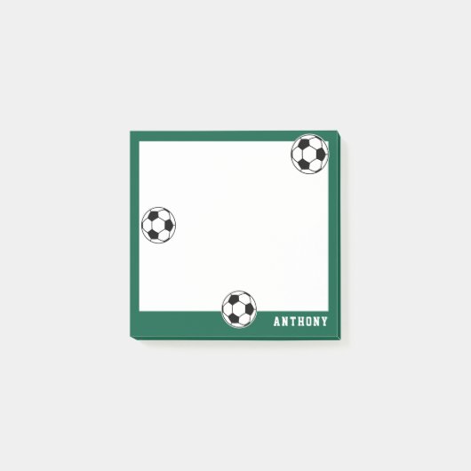 Fußball Grüne Personalisierte Kinder zurück zur Sc Post-it Klebezettel (Vorderseite)