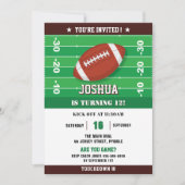 Fußball Grüne Schwarze Geburtstagspartei Einladung (Vorderseite)