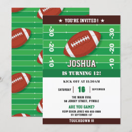 Fußball Grüne Schwarze Geburtstagspartei Einladung