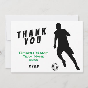 Fußball Grüner Dankeschön-Trainer Karte