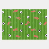 Fußball Grüner Sportplatz Geschenkpapier Set (Vorderseite 3)
