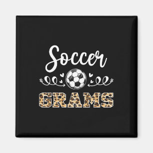 Fußball-Grüße Lustige Fußballspieler-Grüße Leopard Magnet