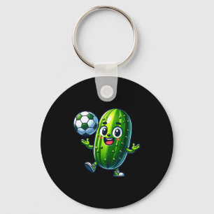 Fußball-Gurken-Maskottchen süß Cartoon-Fußball Hum Schlüsselanhänger