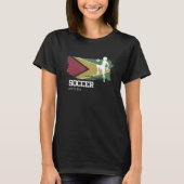 Fußball-Guyana-Flagge Fußball Frauen Fußball-Mädch T-Shirt (Vorderseite)