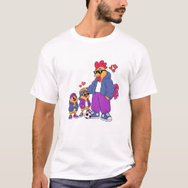 Fußball Hahn und Küken T-Shirt