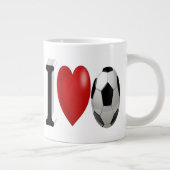 Fußball-halber Text Jumbo-Tasse (Rechts)