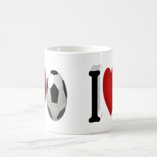 Fußball-halber Text Kaffeetasse (Mittel)