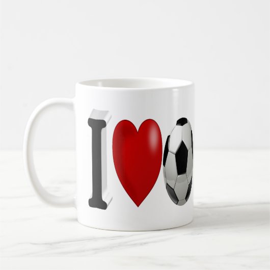 Fußball-halber Text Kaffeetasse (Links)