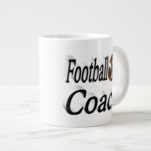 Fußball-Halbtext Jumbo-Tasse (Vorderseite Rechts)