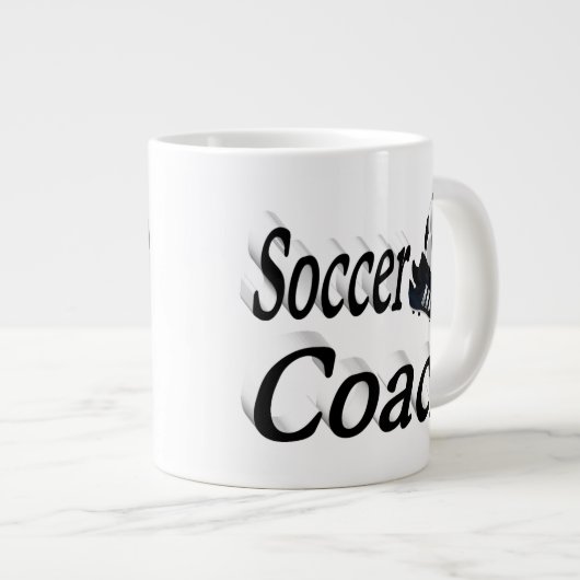 Fußball-Halbtext Jumbo-Tasse (Vorderseite Rechts)