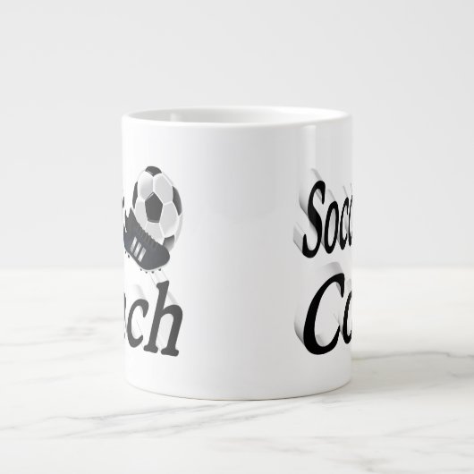 Fußball-Halbtext Jumbo-Tasse (Vorderseite)