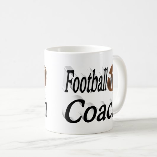 Fußball-Halbtext Tasse Kaffee (VorderseiteRechts)