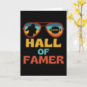 Fußball Hall of Fame Retro American Football Karte (Gelbe Blume)