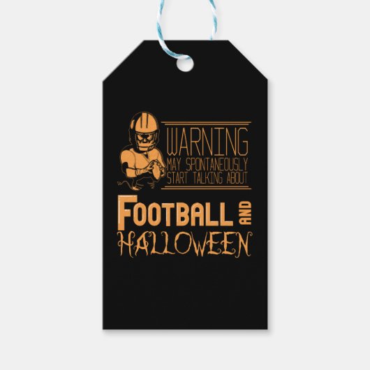Fußball Halloween-Kostüm Geschenkanhänger (Vorderseite)