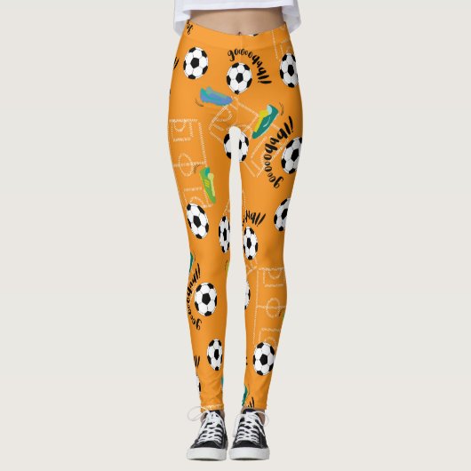 Fußball Halloween Leggings (Vorderseite)