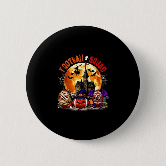 Fußball Halloween-Mannschaft drei Horror-Ausrüstun Button (Vorderseite)