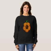 Fußball Halloween Pumpkin Erntedank Football Sweatshirt (Vorne ganz)