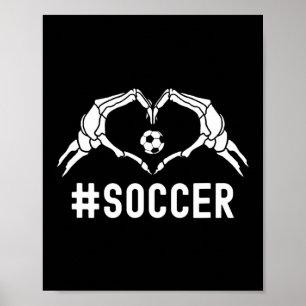 Fußball Halloween Skeleton Herzsport Prix Poster