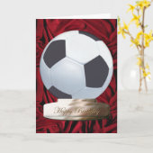 Fußball Happy Birthday Card Karte (Gelbe Blume)
