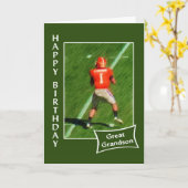 Fußball - Happy Birthday Great Grandson Karte (Gelbe Blume)