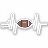 Fußball-Heartbeat Aufkleber (Vorderseite)