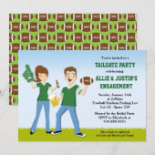 Fußball-Heckklappen-Verlobungs-Party Einladung (Vorne/Hinten)