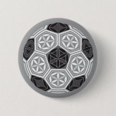 Fußball heilige Geometrie Button (Vorderseite)