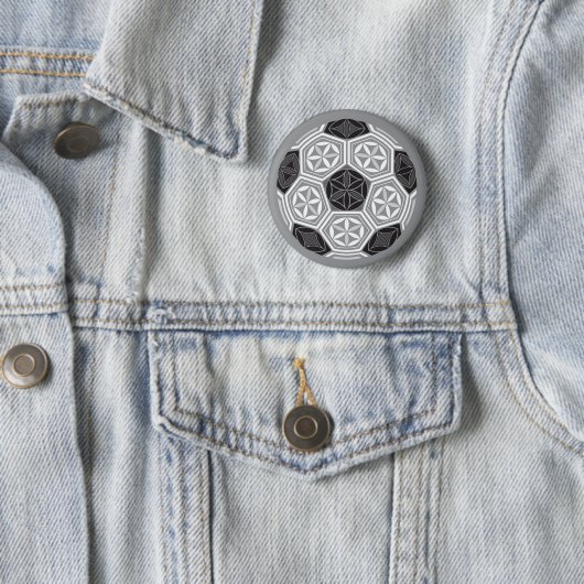 Fußball heilige Geometrie Button (Beispiel)