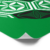 Fußball heilige Geometrie grün Poster (Ecke)