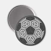 Fußball-heilige Geometrie Magnet (Vorderseite/Rückseite)