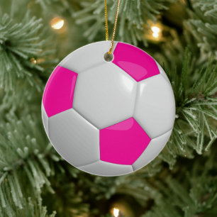 Fußball Heiß rosa Keramik Ornament