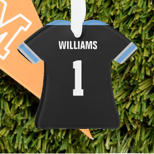 Fußball-hellblaue u. schwarze Jersey-Verzierung Ornament